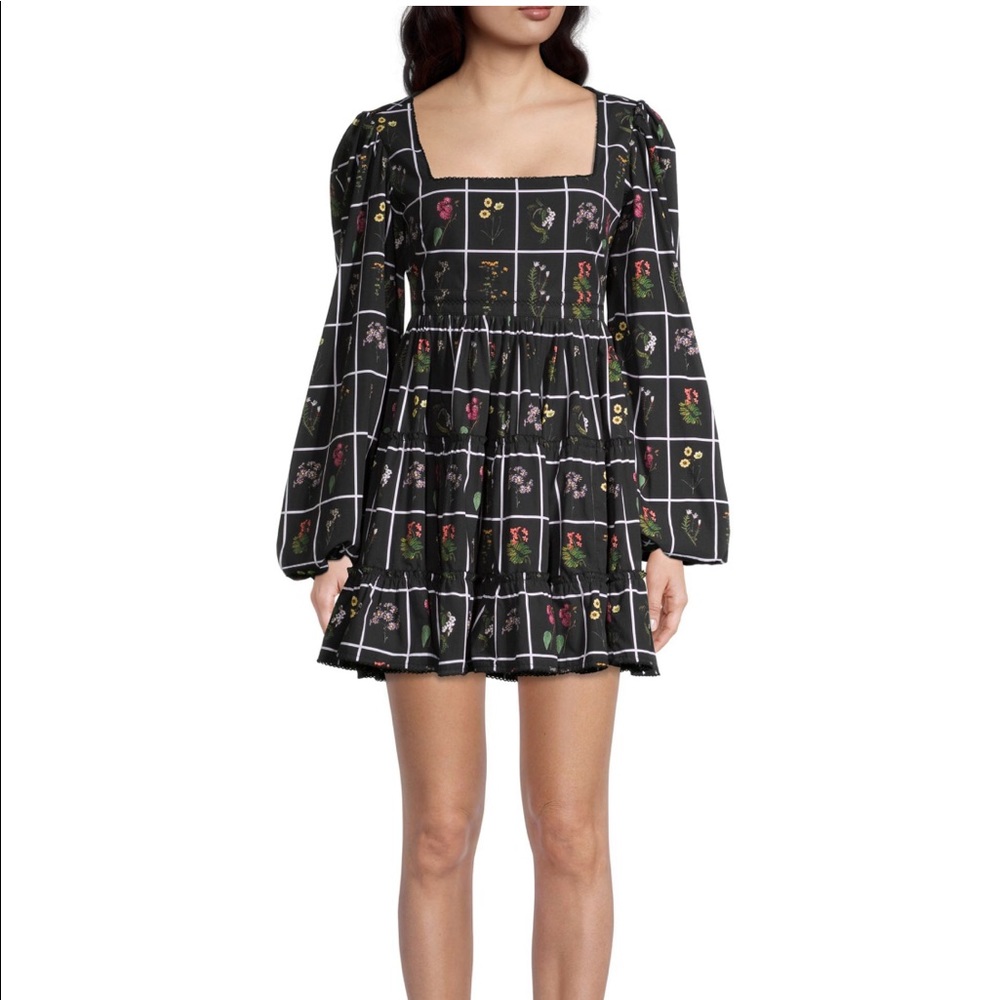 NWT AUTHENTIC Agua by Agua Bendita Domingo Bouquet Mini-Dress in Medium